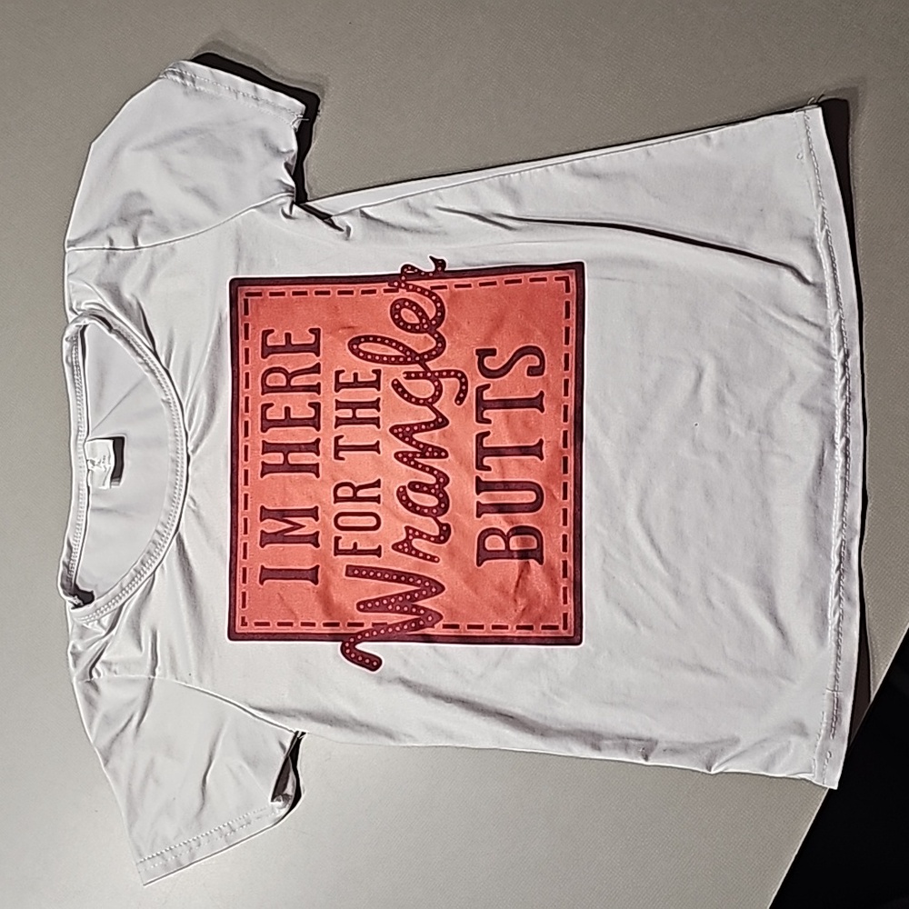 Custom Girls White Wrangler Shirt; Size: XL Ages 5-6T